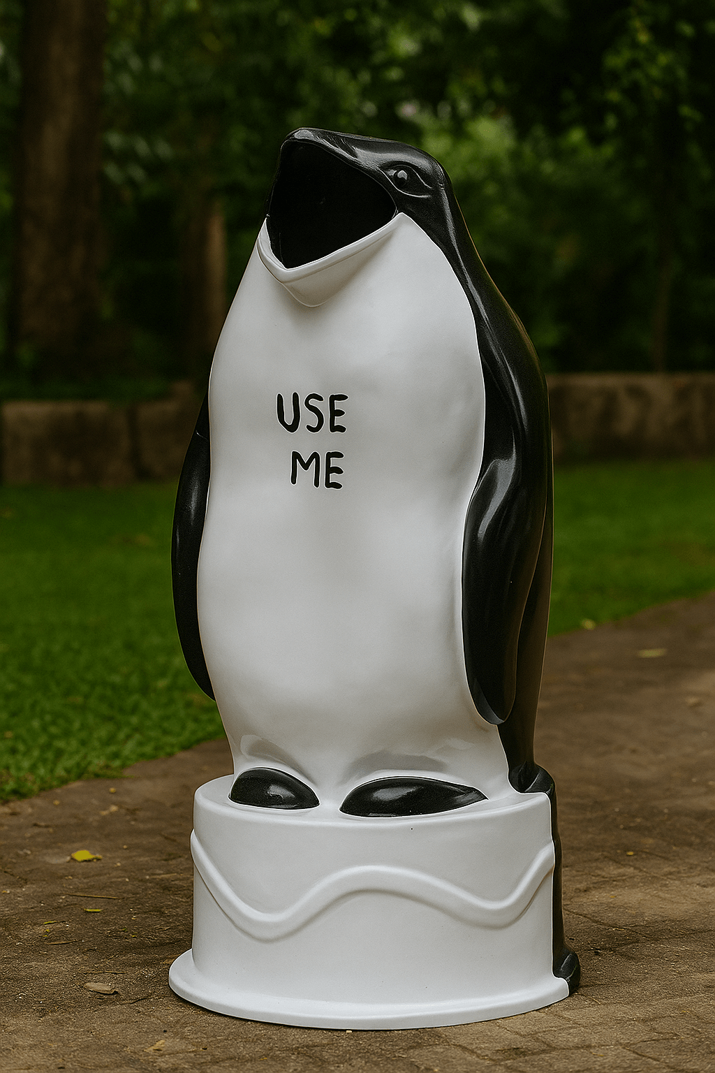 Black Penguin Dustbin